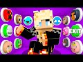 100 YouTuber Mystery Buttons But Only One Lets You Escape... - Minecraft