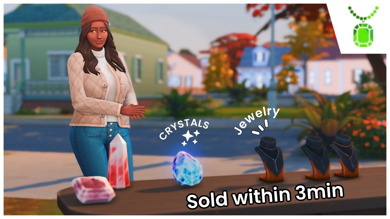 The Sims 4 Crystal Creation gameplay || Selling Gems and Jewelry is ...