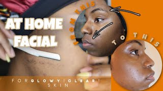 AT HOME FACIAL ROUTINE+Dermaplaning at home!