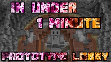 Completing the Hypixel Prototype Lobby parkour in Under 1 Minute.
