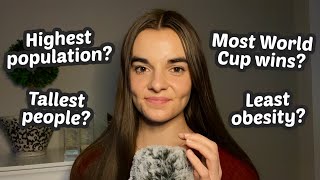 ASMR Can You Guess the Top 5 Countries in Each Category? | 30 Trivia Questions