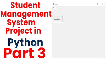 Student Management System Project in Python Part 3