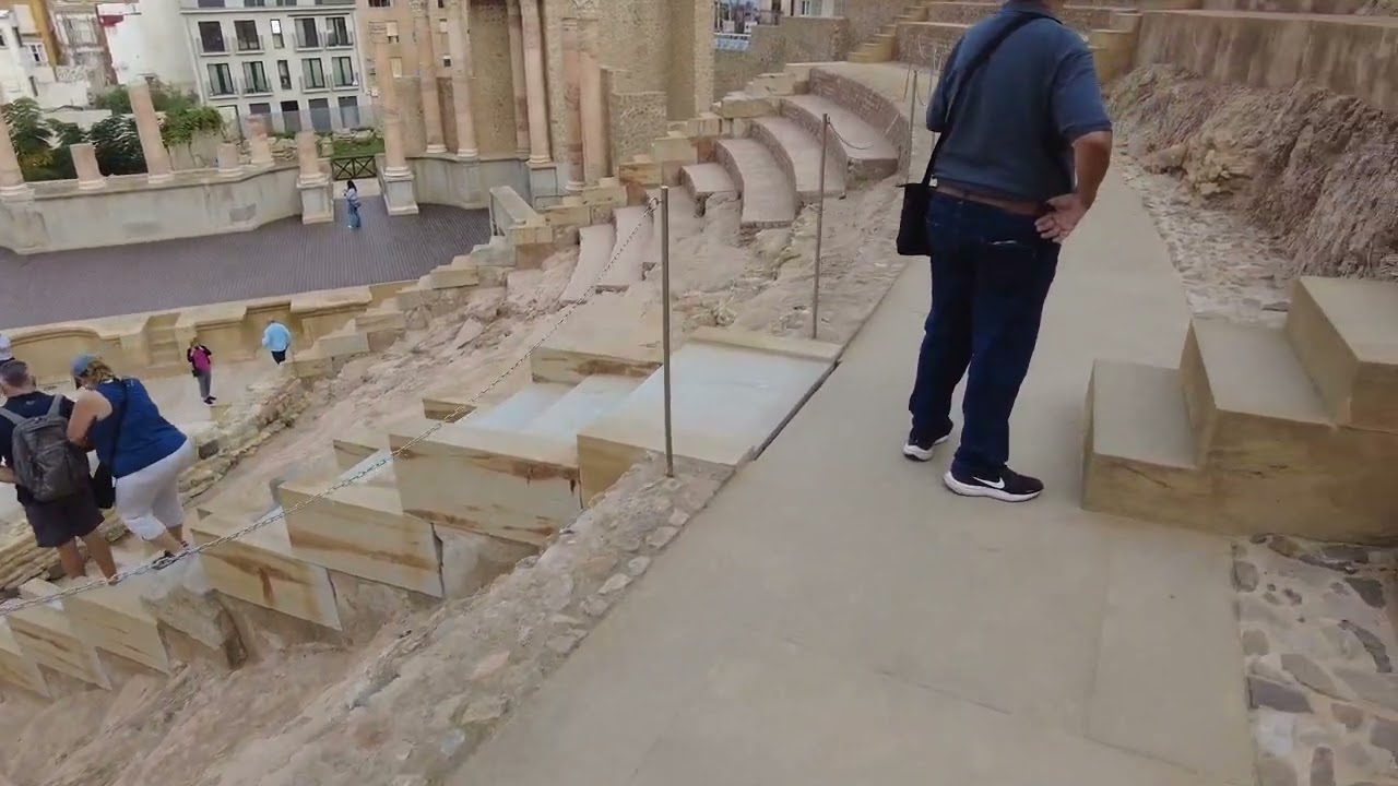 The Roman Theatre in the City Center was built 5 bc.  AMAZING!!!  - Cartagena Spain  - ECTV