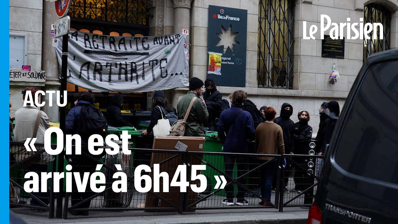 Paris : quelques dizaines de lycéens bloquent le lycée Racine
