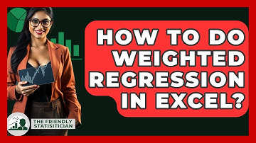 How To Do Weighted Regression In Excel? - The Friendly Statistician