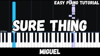 Miguel - Sure Thing Easy Piano Tutorial