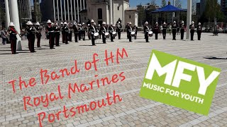 The Band Of Hm Royal Marines Portsmouth Beating Retreat At Mfy Birmingham 2019