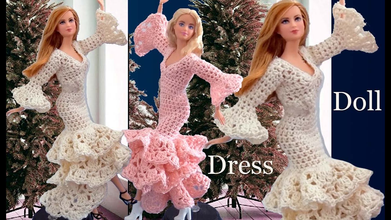 Super Easy Beautiful Knitting Crochet Party Dresses for Dolls dress -  YouTube