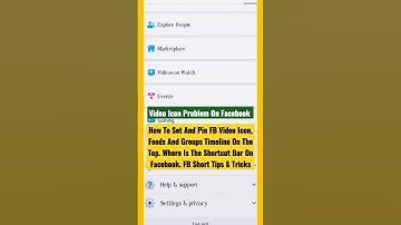 Set The Video Icon | Find Shortcut Bar On Fb | Fb Settings