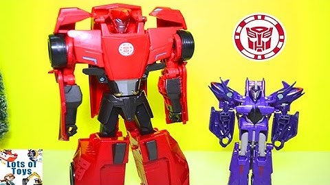 Transformers Robots in Disguise Sideswipe Robot to Car, Decepticon, Fracture Motorcycle, Bumblebee