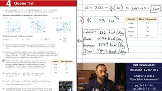 Big Ideas Math [IM3]: Chapter 4 Test & Cumulative Assessment (Problem Set)