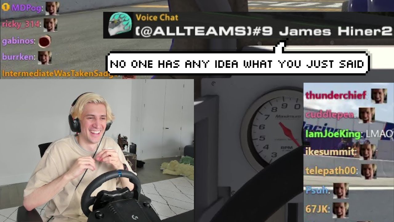 xQc Gets Cooked by Lobby in iRacing