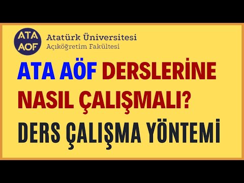 Ata Aöf Derslerine Doğru Şekilde Nasıl Çalışılır? Sınav Nasıl Geçilir? Doğru Ders Çalışma Yöntemi