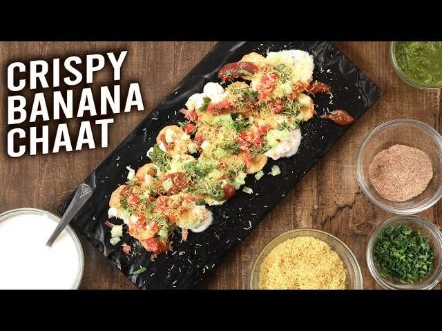 Crispy Banana Chaat | Jain Chaat Recipe | How To Make Kacche Kele Ki Chaat | Homemade Snacks | Ruchi | Rajshri Food