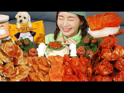 [Mukbang ASMR] 밥도둑 잡아라🚨 게장 파티🦀 양념게장 간장게장 순살꽃게장 새우장 연어장 먹방 ! Soy sauce marinated crab eating Ssoyoung