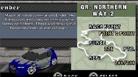 NFS Most Wanted GBA - Part 8 - Blacklist #14 - Ender