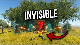 I Abused INVISIBLE Turrets in RUST