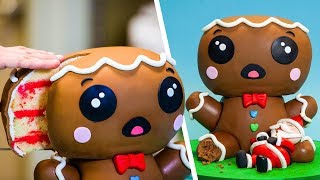 GIANT Gingerbread Man & More Holiday Cake Ideas | How To Cake It Step By Step