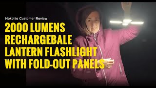 Customer Product Review:2000 Lumens Rechargebale LED Camping Lantern Flashlight With Fold-out Panels