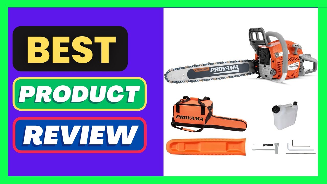 PROYAMA 62CC Gas Powered Chainsaw, 20 Inch 2-Cycle Petrol Handheld