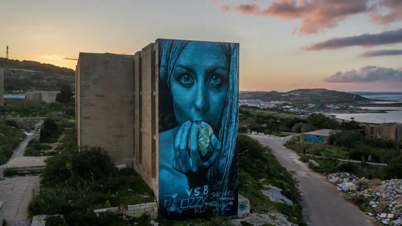 Graffity at white rocks Malta