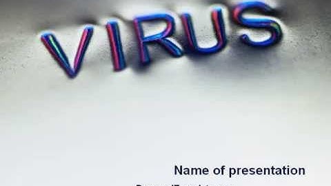 Virus Sign PowerPoint Template by PoweredTemplate.com