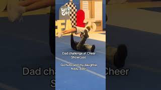 Dad challenges  at the Cheer showcase today, bench your daughter #performancecheer #cheerleading