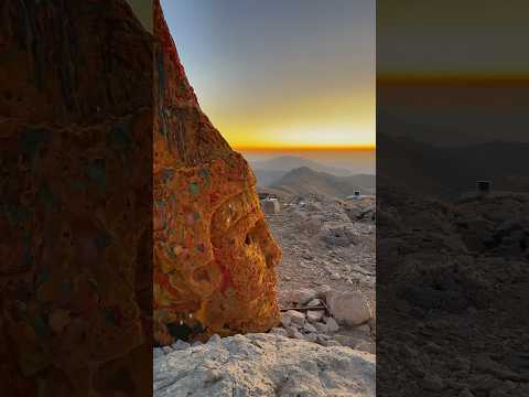 Sunrise from Mount Nemrut, Turkey from the tomb of Antiochus I.