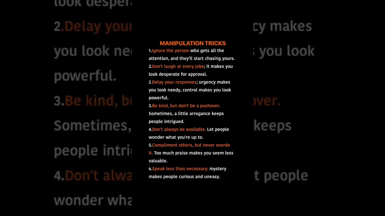 7 Manipulation Tricks People Use Without You Noticing