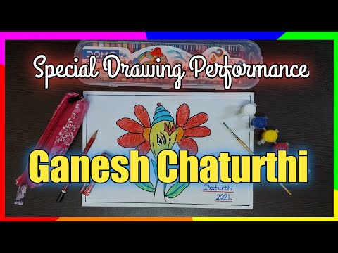 Ganesh Chaturthi Special Drawing | How To Draw Easy Ganesh for Kids | Shubhyouber