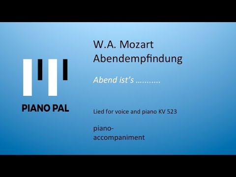 Abendempfindung Mozart Karaoke