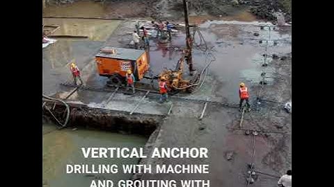 Pull out Test on rock Anchor.