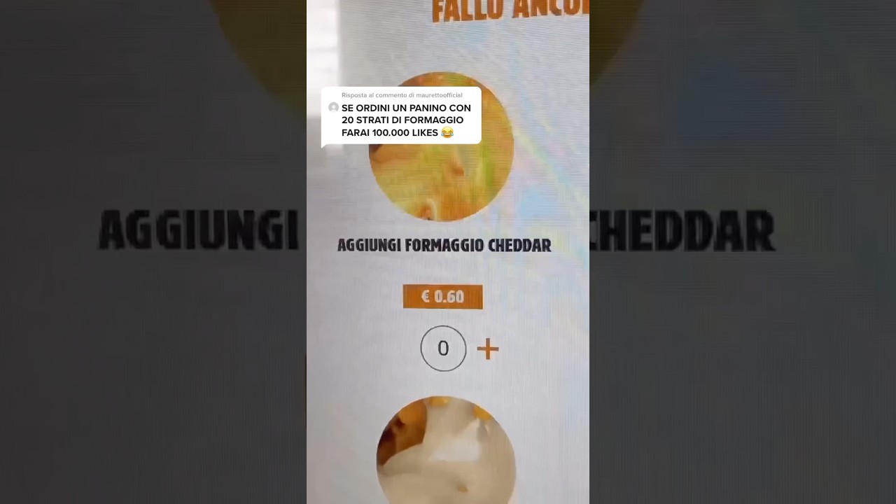 ORDINO 20 STRATI di FORMAGGIO al BURGERKING! Si può fare?