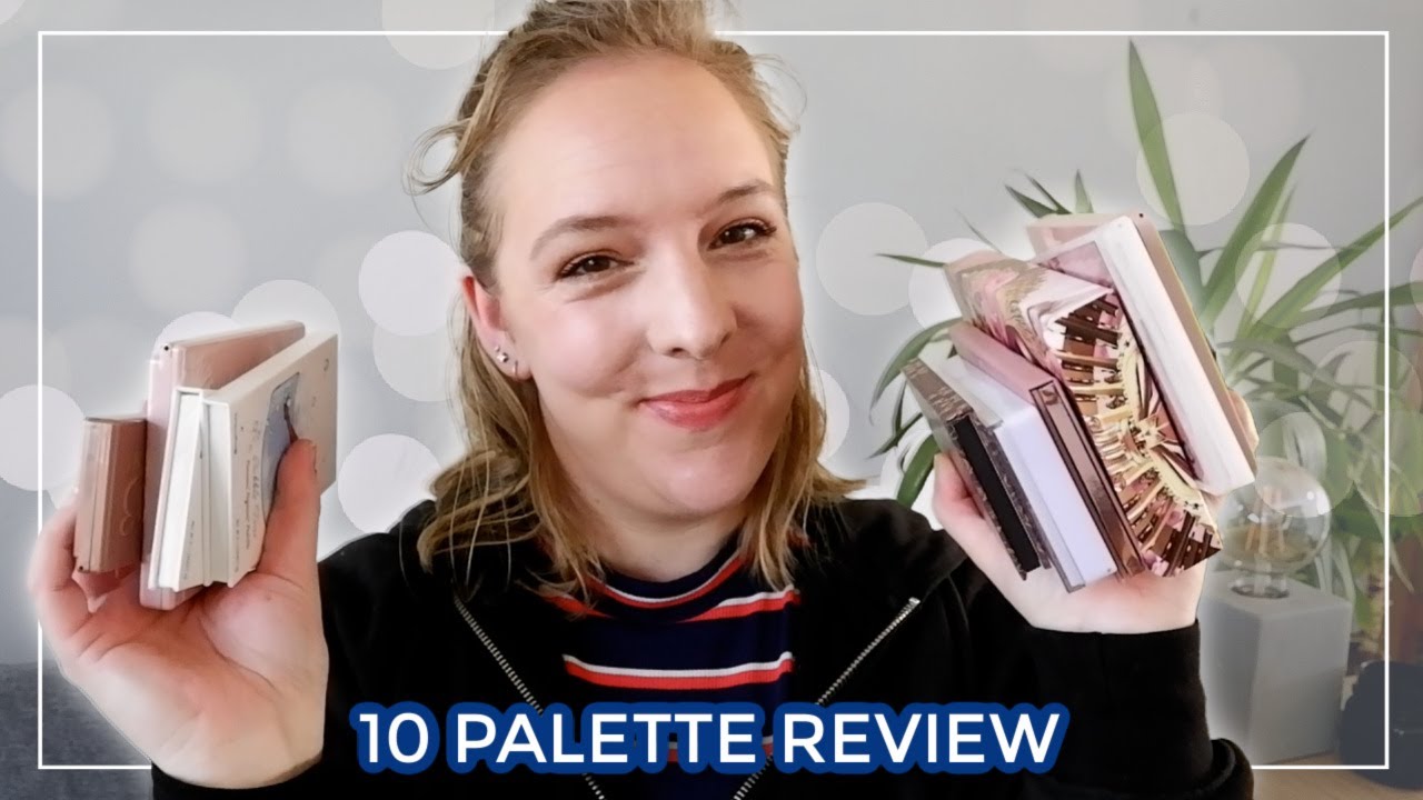 10 PALETTE REVIEW // Reviewing 10 new eyeshadow palettes incl. swatches (fair skin) & makeup looks