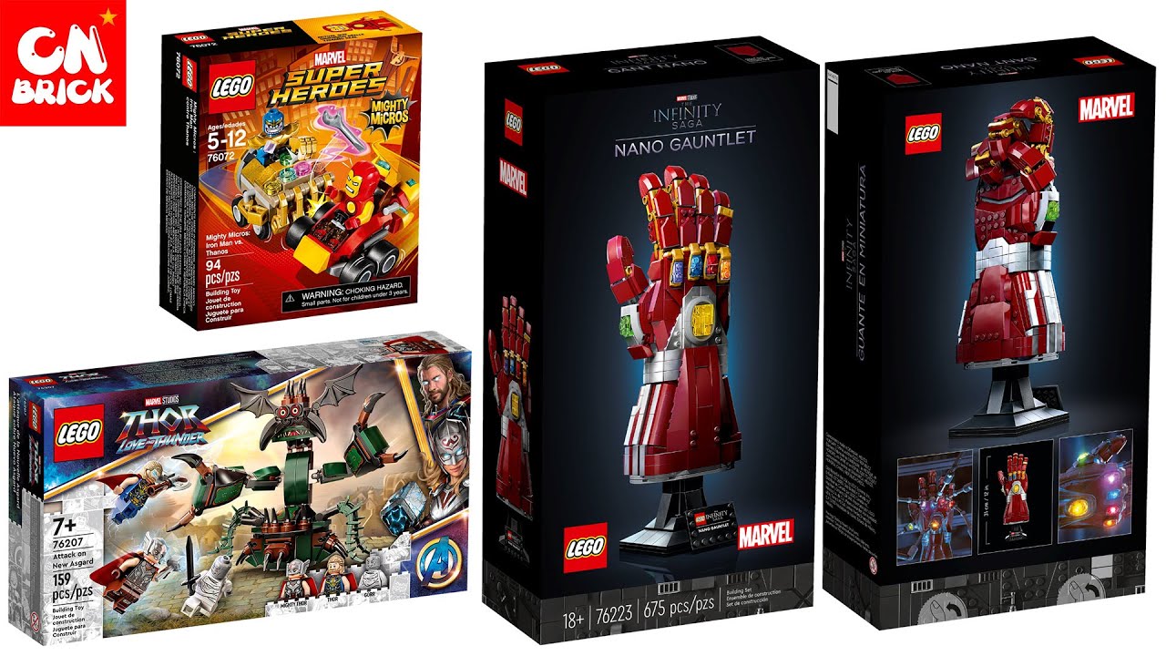 Lego Collection 2022 Marvel Nano Gauntlet thor & Iron man Speed Build