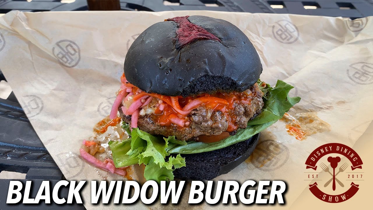 Black Widow Marvel Burger At Disney Springs D Luxe Burger Youtube