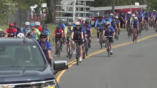 Cyclists honor fallen Connecticut officers by riding from Springfield to Hartford