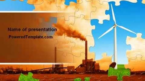 Wind Energy Versus Coal Plant PowerPoint Template by PoweredTemplate.com