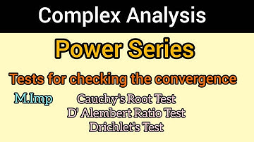 Tests 4checking #convergence of #powerseries - #complexanalysis #msc #bsc #maths #highermathematics 