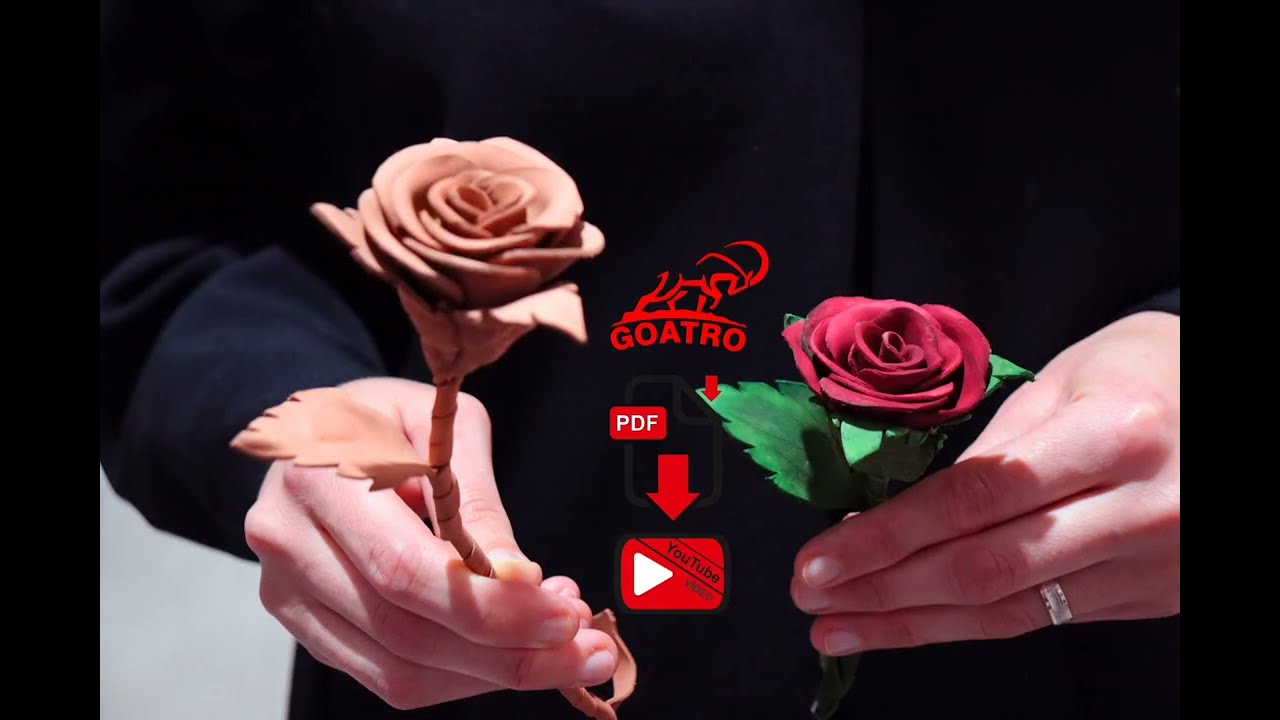 How to make a rose in 30 minutes, How to make a rose from leather