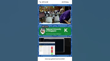 Last hour reactions from #icpcbaku: National University of Singapore solves K