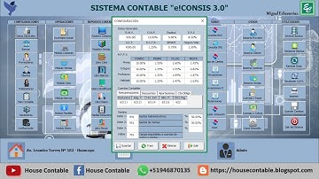 Sistema Contable en Excel "e!CONSIS 3.0" - Parámetros - Config. Planillas - Plan Contable - Parte 02