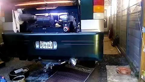 3126 Cat Motorhome startup after Oil Change, April 20, 2017