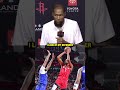 KD on if he sees defenders when he shoots (via @OfficialRockets)