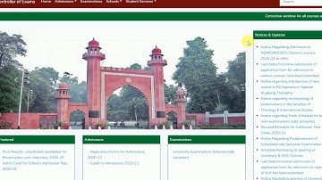 AMU ADMISSION FORM MEIN CORRECTION KAREN/LAST DATE 14TH MARCH 2020.