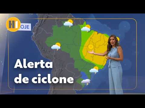 Previsão do tempo: alerta de ciclone no Sul e onda de calor no Centro-Oeste do Brasil