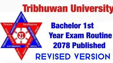 Exam Schedule : 4year B.A 1st year routine (Revised)