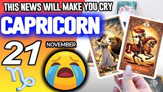 Capricorn ♑️🔞THIS NEWS WILL MAKE YOU CRY😭 horoscope for today NOVEMBER 21 2025 ♑️ #capricorn tarot