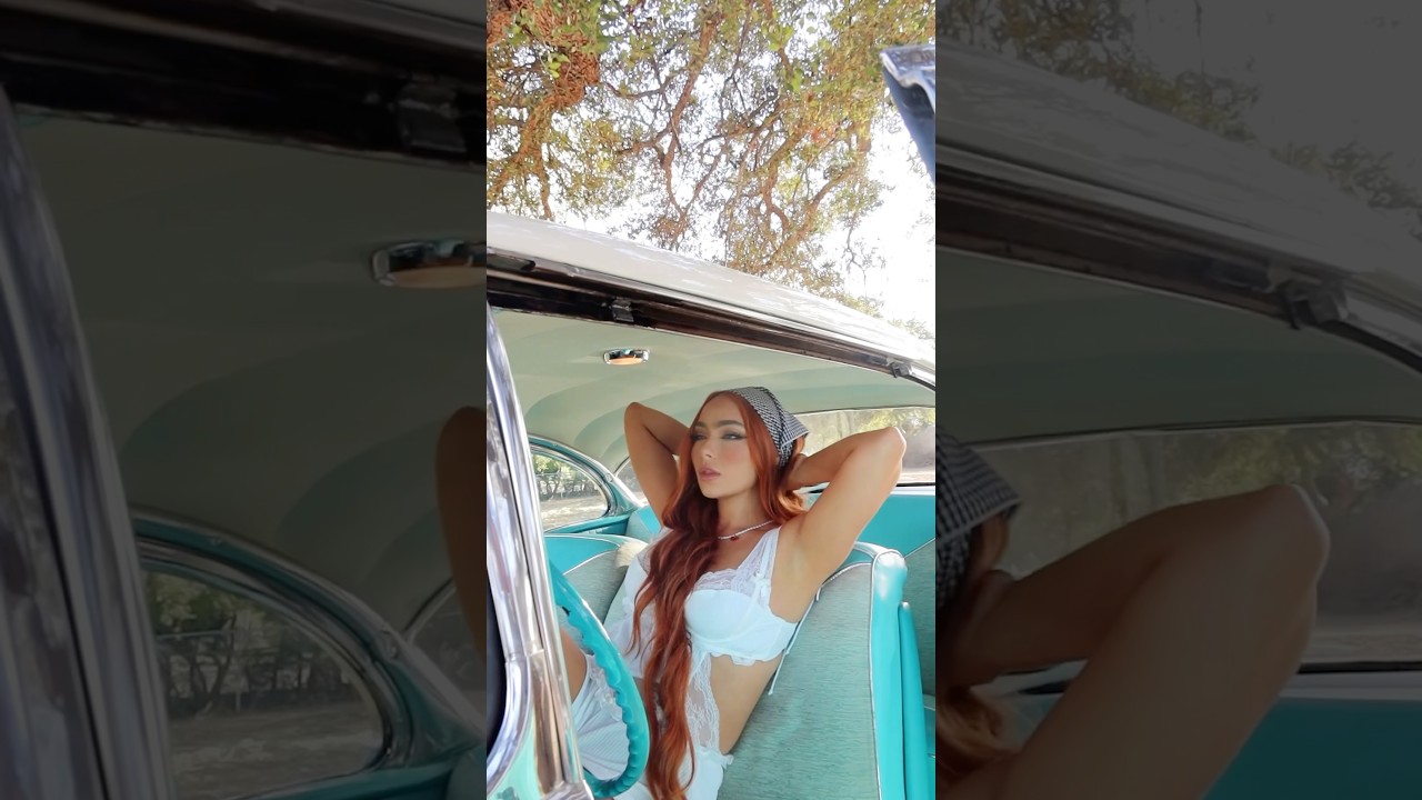 Are you into classic cars? This 1956 Chevy Bel Air was a dream 🩵 #classiccar #vintage #portrait