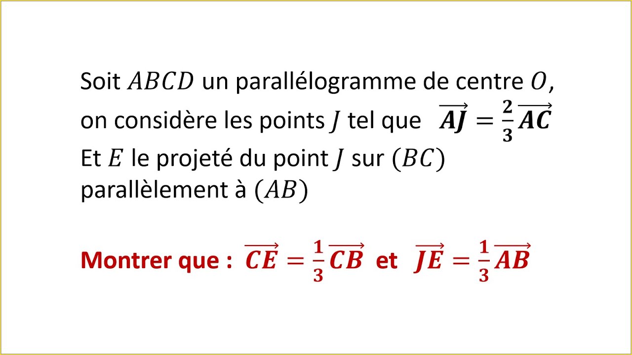 Exercice 1 dans la projection dans le plan - TRONC COMMUN SCIENTIFIQUE ET TECHNOLOGIQUE